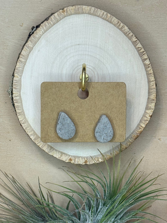 Riverstone Teardrop Studs